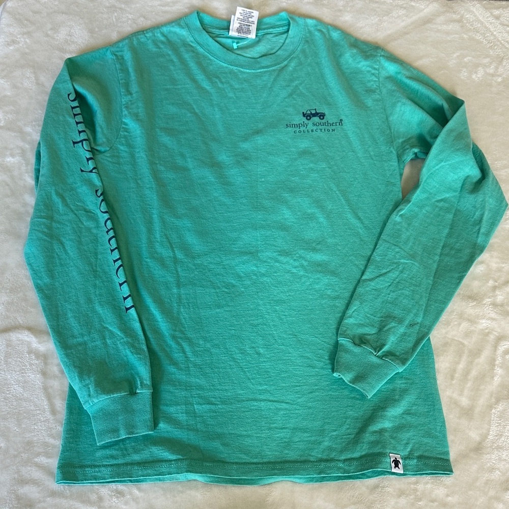 Simply Southern Faith Can Move Mountains Long Sleeve Tee NWOT - Picture 2 of 7